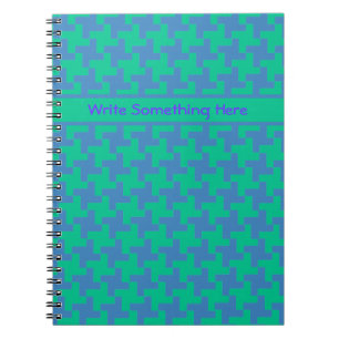 Custom Spiral Notebook, Emerald und Blue Dogzahns Notizblock