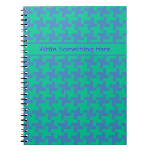 Custom Spiral Notebook, Emerald und Blue Dogzahns Notizblock (Vorderseite)