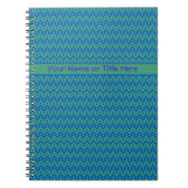 Custom Spiral Notebook, Emerald und Blue Geometric Notizblock (Vorderseite)