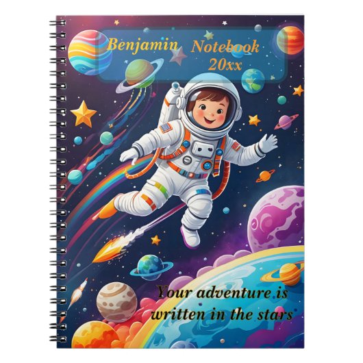 Custom Spiral Notebook for Kids - Space Theme "You Notizblock (Vorderseite)