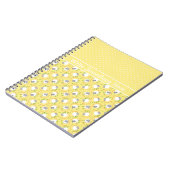 Custom Spiral Notebook: Gelb, Fun Sheep Muster Notizblock (Linke Seite)