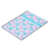 Custom Spiral Notebook oder Journal, Pink Roses Notizblock (Linke Seite)