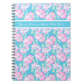 Custom Spiral Notebook oder Journal, Pink Roses Notizblock (Vorderseite)