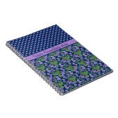 Custom Spiral Notebook, Violets und Polka Dots Notizblock (Rechte Seite)