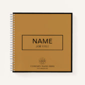 Custom Spiralnotebook mit Name & Business-Logo Notizblock (Vorderseite)