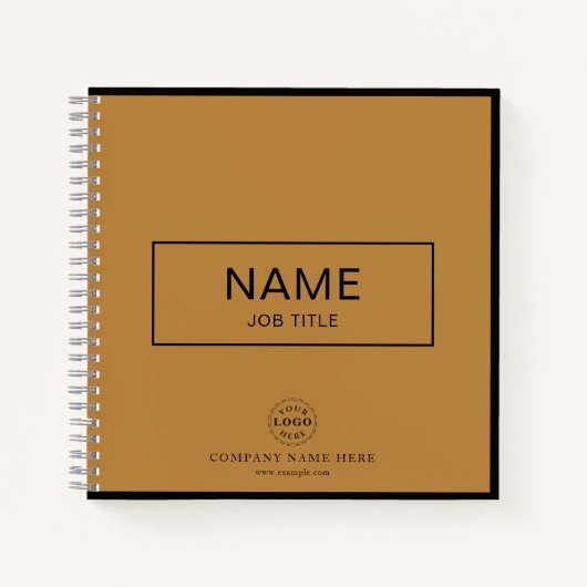 Custom Spiralnotebook mit Name & Business-Logo Notizblock (Vorderseite)