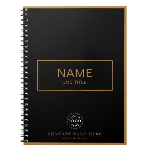 Custom Spiralnotebook mit Name & Business-Logo Notizblock (Vorderseite)