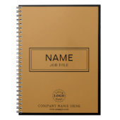 Custom Spiralnotebook mit Name & Business-Logo Notizblock (Vorderseite)