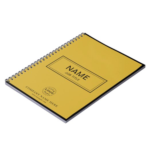 Custom Spiralnotebook mit Name & Business-Logo Notizblock (Linke Seite)