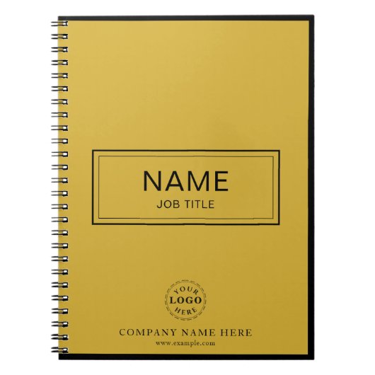 Custom Spiralnotebook mit Name & Business-Logo Notizblock (Vorderseite)