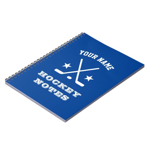 Custom Spiralplaner für Eishockeyspieler-Coach Notizblock (Linke Seite)