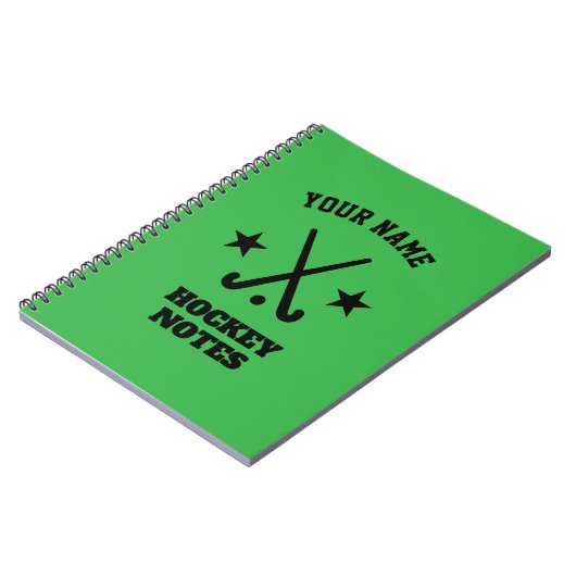 Custom Spiralplaner für Feldhockeytrainer Notizblock (Linke Seite)