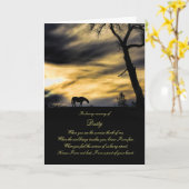 Custom Spiritual Horse Sympathy Card Karte (Gelbe Blume)