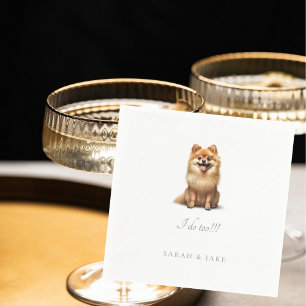 Custom Spitz Pet Wedding Serviette
