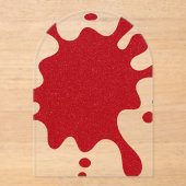 Custom Splash Tomato Red Clear Acrylic Invitation Acryleinladungen (Vorderseite)