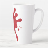 Custom Splash Tomato Red Latte Mug Milchtasse (Rechts)