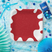 Custom Splash Tomato Red Square Papierplatte Pappteller (Party)