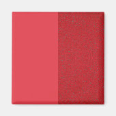 Custom Split Red Magnet - Matte & Grain Design (Vorne)