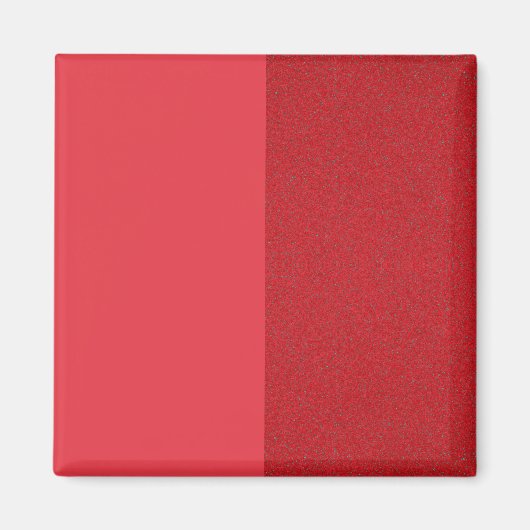 Custom Split Red Magnet - Matte & Grain Design (Vorne)