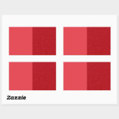 Custom Split Tomato Red Rectangle Stickers (Blatt)
