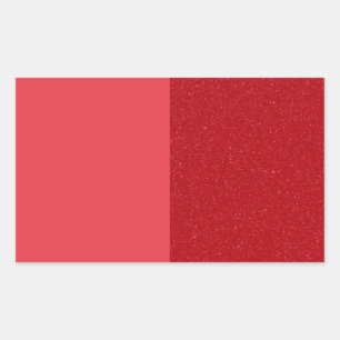 Custom Split Tomato Red Rectangle Stickers