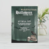 Custom Spookoky Halloween Kostüm Party Einladung (Stehend Vorderseite)