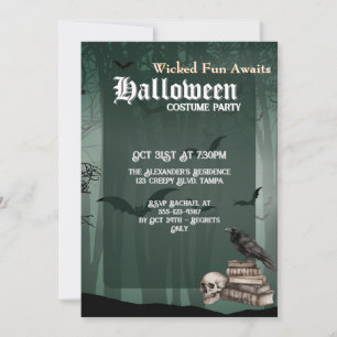 Custom Spookoky Halloween Kostüm Party Einladung