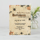 Custom Spookoky Halloween Kostüm Party Einladung (Stehend Vorderseite)
