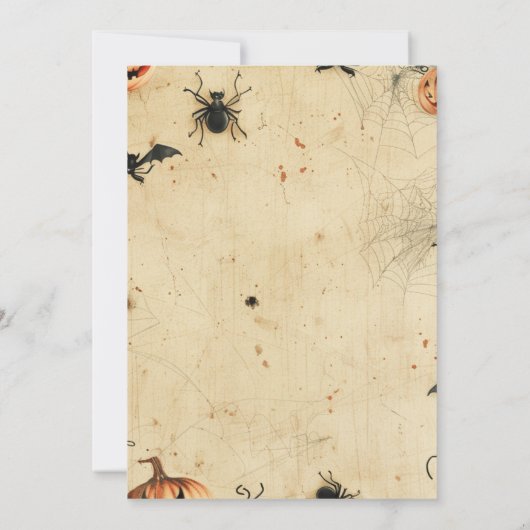 Custom Spookoky Halloween Kostüm Party Einladung (Rückseite)