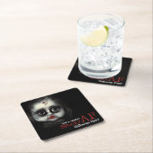 Custom Spooky AF Halloween Party  Rechteckiger Pappuntersetzer (Vor Ort)
