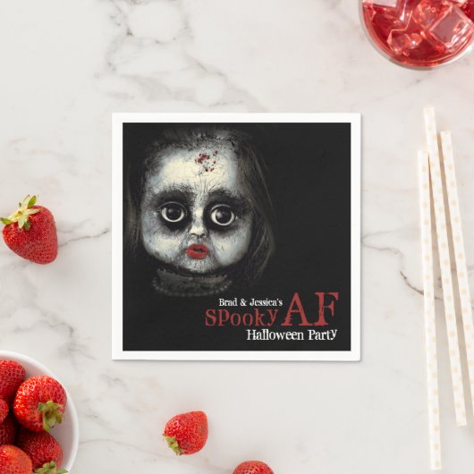 Custom Spooky AF Halloween Party  Serviette (Beispiel)