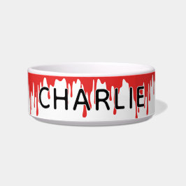 Custom Spooky Cool Blood Tropfen Halloween Cat Napf