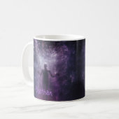 Custom Spooky Ghost Horror Lila Black Halloween Kaffeetasse (Vorderseite Links)
