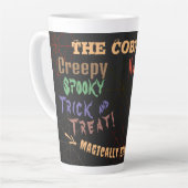 Custom Spooky Halloween Magically Eerie Potions Milchtasse (Linke Ecke)
