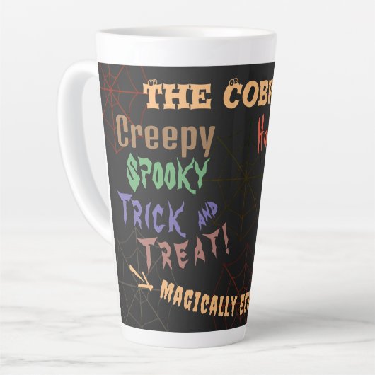 Custom Spooky Halloween Magically Eerie Potions Milchtasse (Linke Ecke)