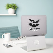 Custom spooky Halloween schwarzen Fledermäuse Viny Aufkleber (Laptop auf Schreibtisch)