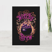 Custom Spooky Hexen Brew Vintag Happy Halloween Karte (Vorderseite)