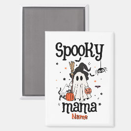 Custom Spooky Mama Halloween - Geist, Katze, Pumpk Magnet
