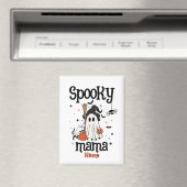 Custom Spooky Mama Halloween - Geist, Katze, Pumpk Magnet (In Situ (Geschirrspüler))