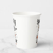 Custom Spooky Mama Halloween - Geist, Katze, Pumpk Pappbecher (Rechts)