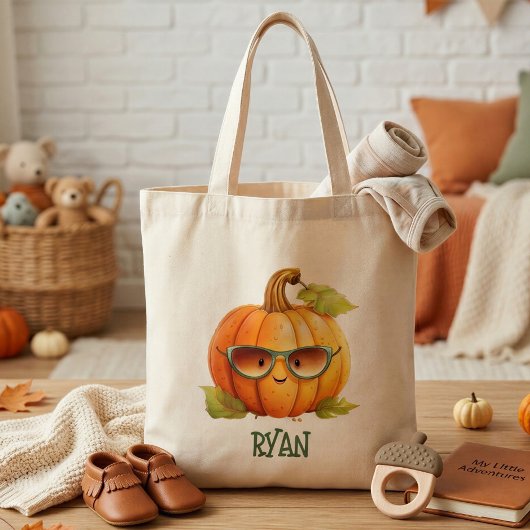 Custom Spooky Pumpkin Niedlich Watercolor Hallowee Tragetasche