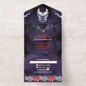 Custom Spooky Skeleton Halloween-Party All-in-One-Einladung (Innenseite)