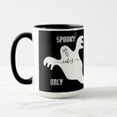 Custom SPOOKY VIBES NUR Ghost Halloween Black Tasse (Links)