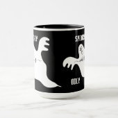 Custom SPOOKY VIBES NUR Ghost Halloween Black Tasse (Zentrum)