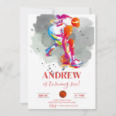 Custom Sport Basketball Geburtstag Einladung (Vorderseite)