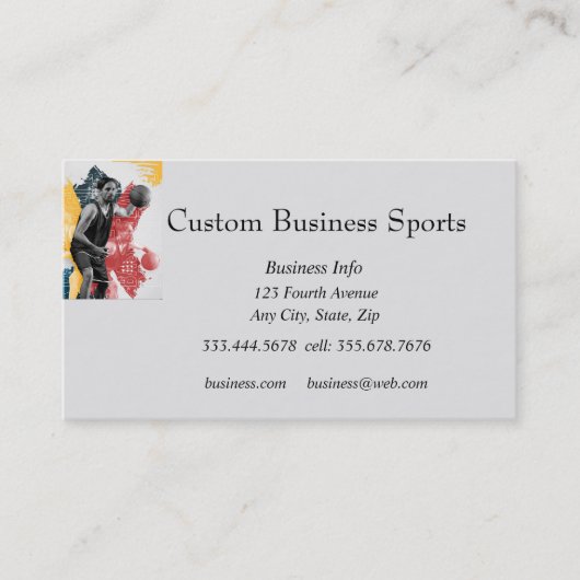 Custom Sports Basketball Coach Store Visitenkarte (Vorderseite)