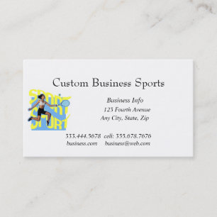 Custom Sports Basketball Fitness Trainer Tennis Visitenkarte