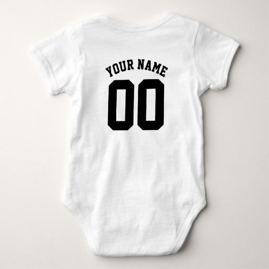 Custom Sports Jersey Baby Strampler (Rückseite)