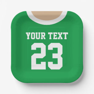 Custom sports jersey Nummer Kind's Birthday Party Pappteller