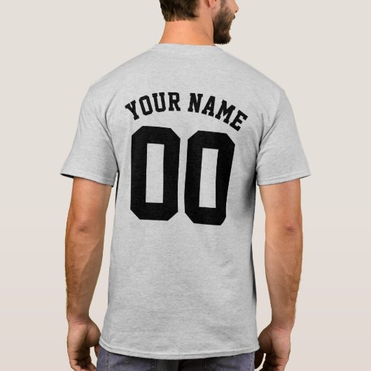 Custom Sports Jersey T-Shirt (Rückseite)